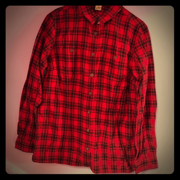 Duluth Trading Company Tops - Red and black button-down flannel